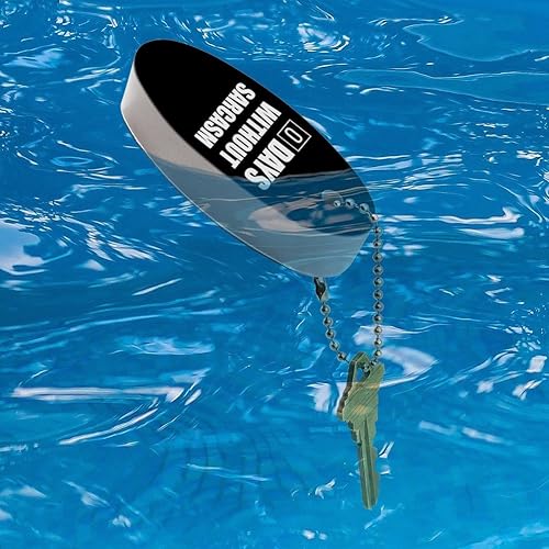 Miniatura 3 de GRAPHICS & MORE Days Without Sarcasm Equals Zero Llavero flotante divertido de espuma ovalada para barco de pesca, boya