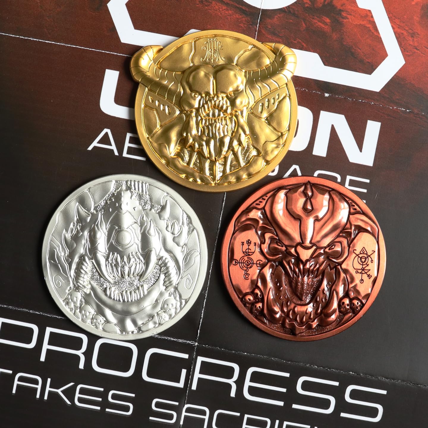 Doom Lot de 3 médaillons Arcade Mode Édition limitée