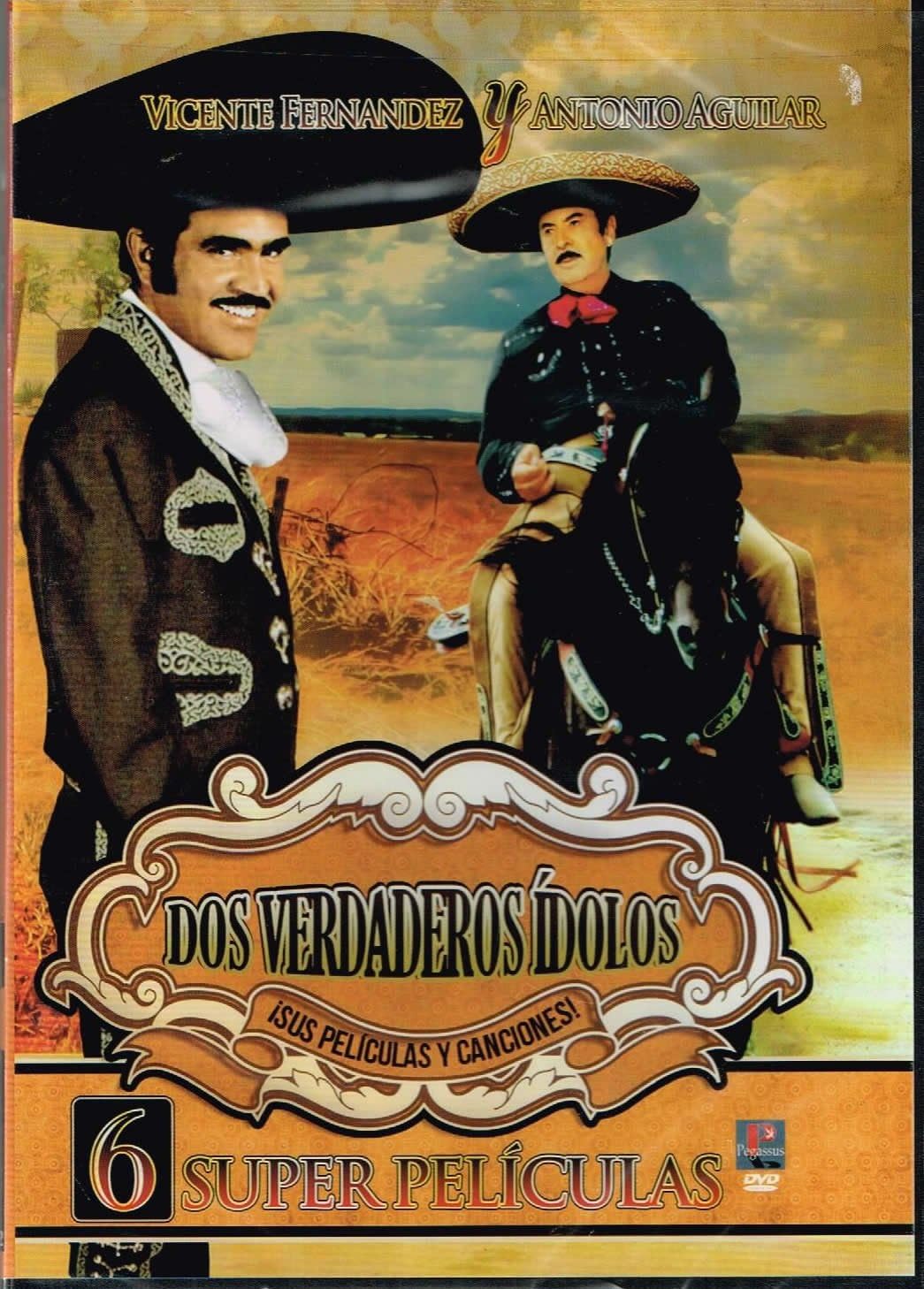DOS VERDADEROS IDOLOS ANTONIO AGUILAR Y VICENTE FERNANDEZ [6 SUPER PELICULAS] YO EL AVENTURERO & LA HUELLA DEL CHACAL &