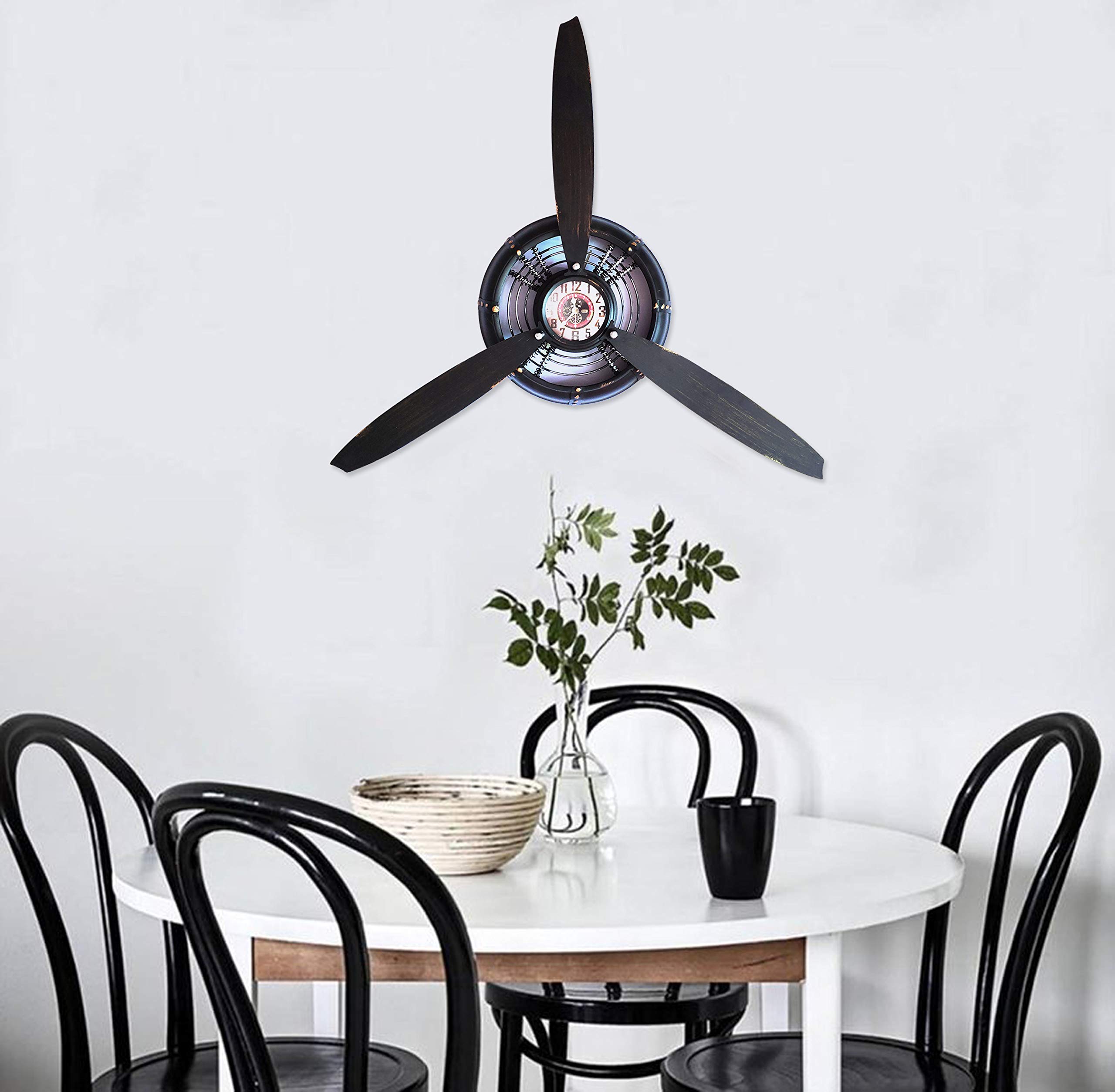 Vintage Metal Aircraft Airplane Propeller Fan Wall Hanging Wall