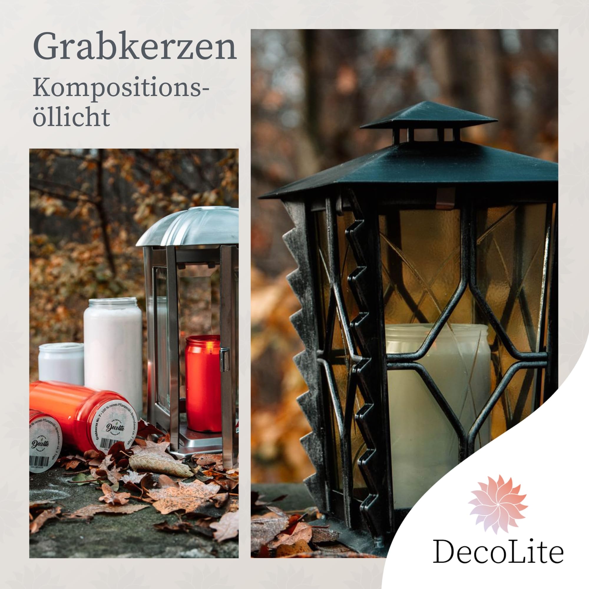 20 x Grabkerze 6 Tage rot/weiß – Friedhofskerze ohne Deckel & Etikett, 13,6x6,8cm, 30% Pflanzenöl, bleifreier Docht, ruhige Flamme, umweltfreundlich (weiss)
