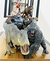 Vista 8 de Gorilla VS Vastatosaurus Rex - Juguetes de dinosaurio con figura de acción de roca realista, figuras de animales de tarbosaurus para juegos de rol