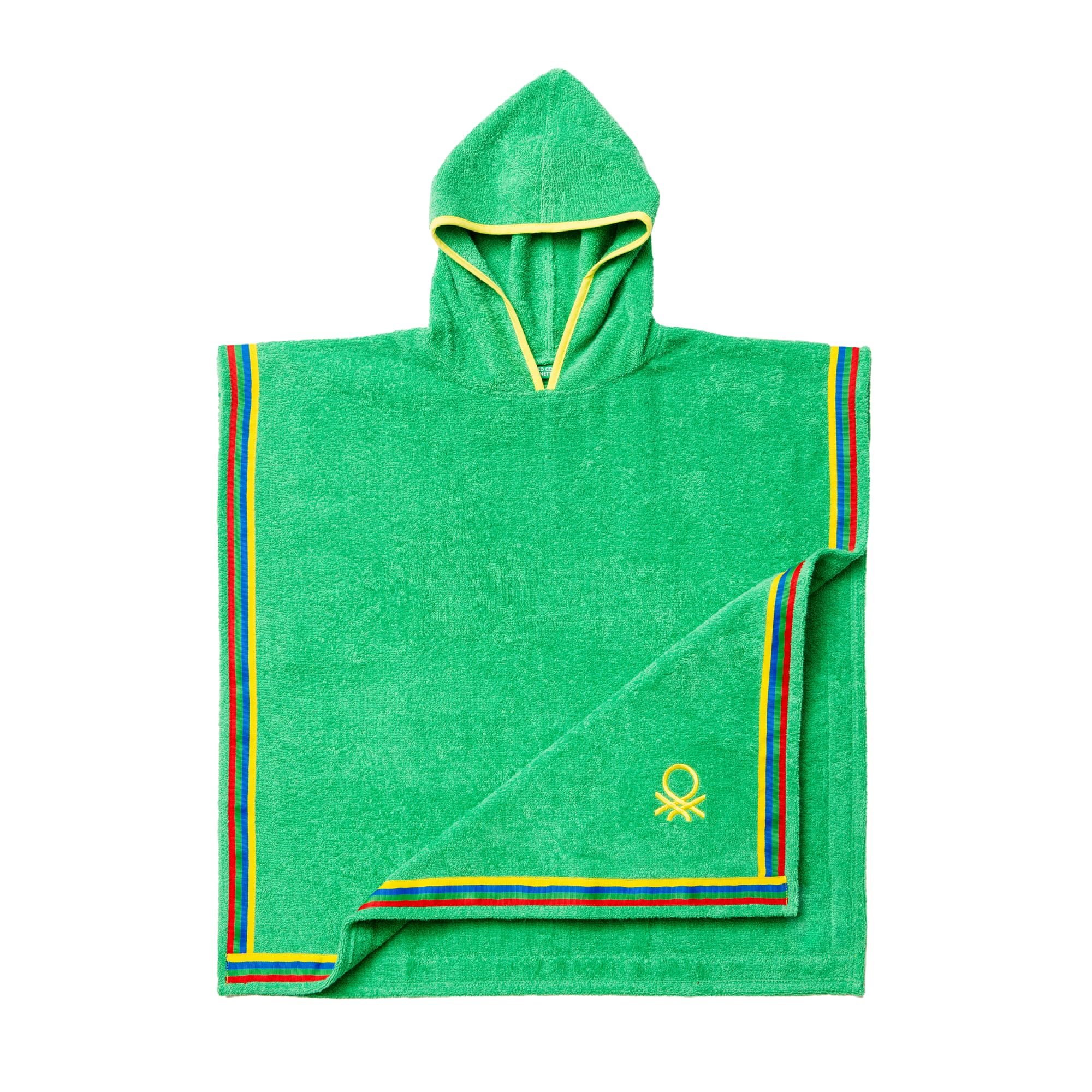 United Colors of Benetton. Accappatoio poncho da bambino, 85 x 85 cm, 380 GSM, 100% cotone, durata eccezionale, piacevole al tatto, certificato Oeko-Tex, lavabile in lavatrice, collezione Kids