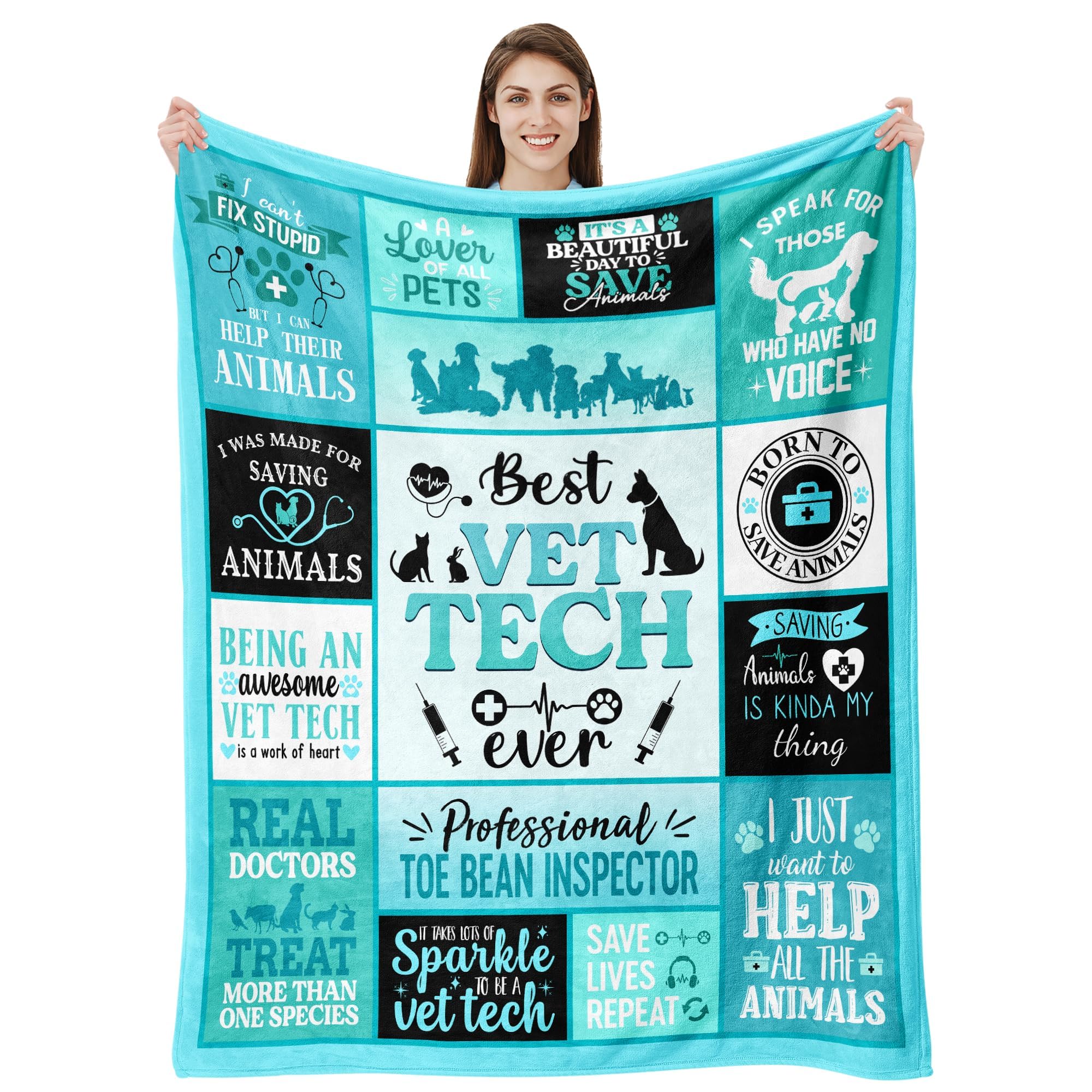 Vet Tech Gifts, Vet Tech Week Gifts, Vet Teach Appreciation Gifts, Vet Tech Gift Ideas, Gifts for Vet Techs, Future Veterinarian Technician Gifts, Best Gifts for Veterinarians Blanket 50"x60"