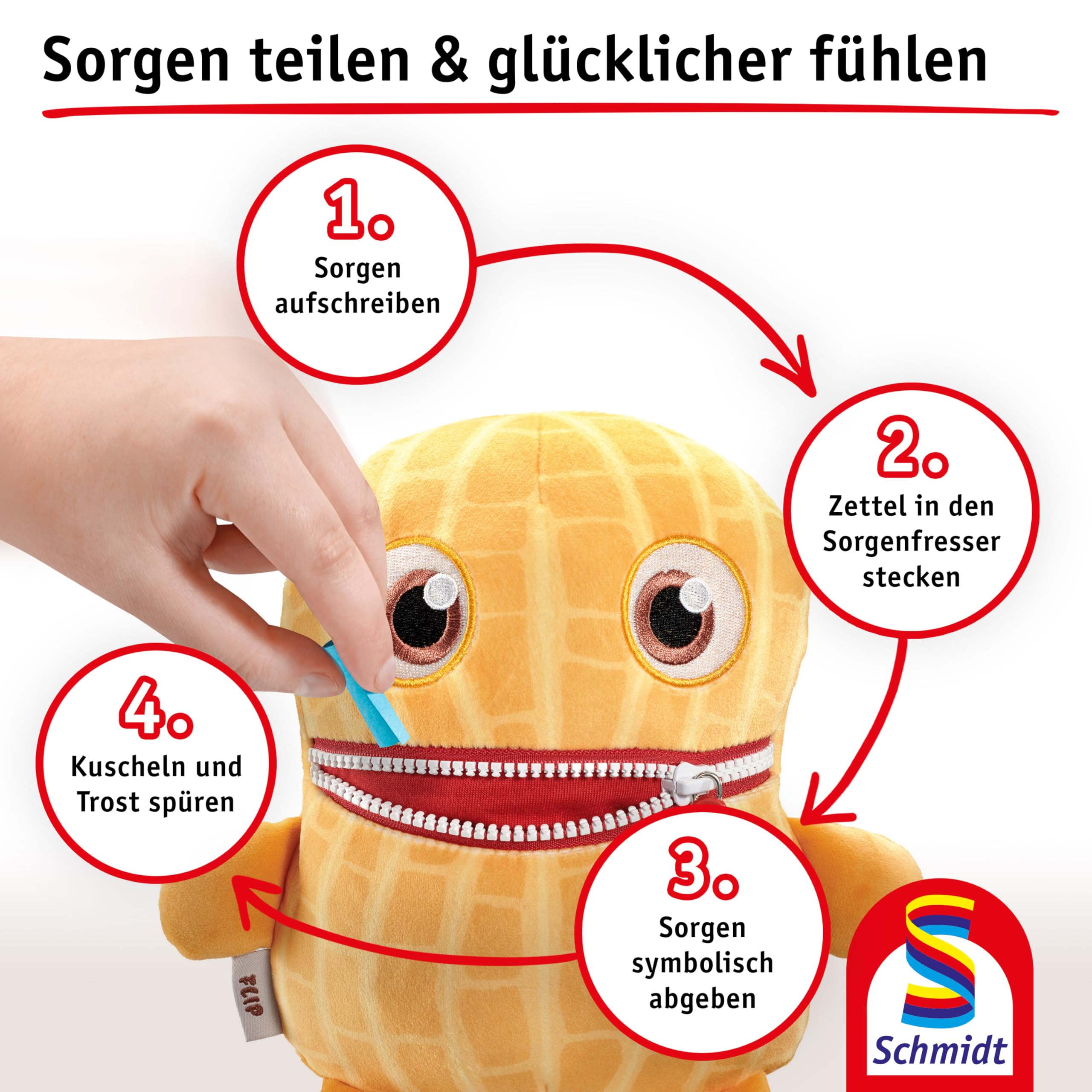 Schmidt 42679 Sorgenfresser Flip Plüschfigur, 19 cm – Ansicht 6