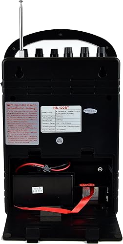 Miniatura 6 de Micrófono inalámbrico Hisonic recargable y sistema PA (Public Adress), portátil y con VHF integrado, Compacto