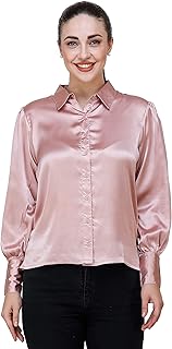 Satin shirts for ladies india Clearance