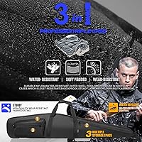 Vista 2 de Funda suave para rifle Bolsa de transporte resistente al agua para rifles de alcance con 3 bolsillos para accesorios, correa de hombro ajustable