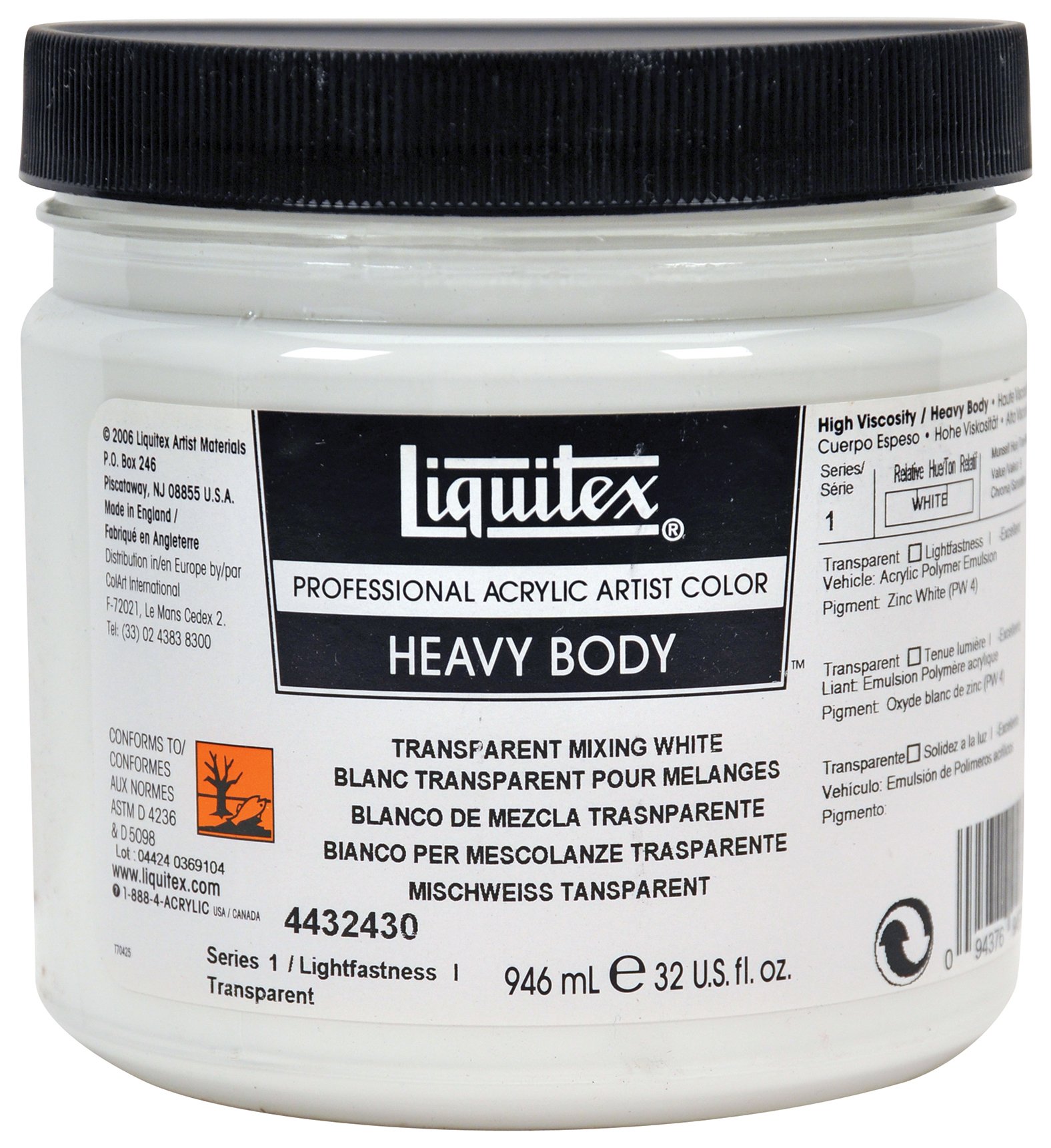 Liquitex Titanium White Acrylic Paint - 2oz Tube -24 Liquitex Titanium White Acrylic Paint - 2oz Tube -24