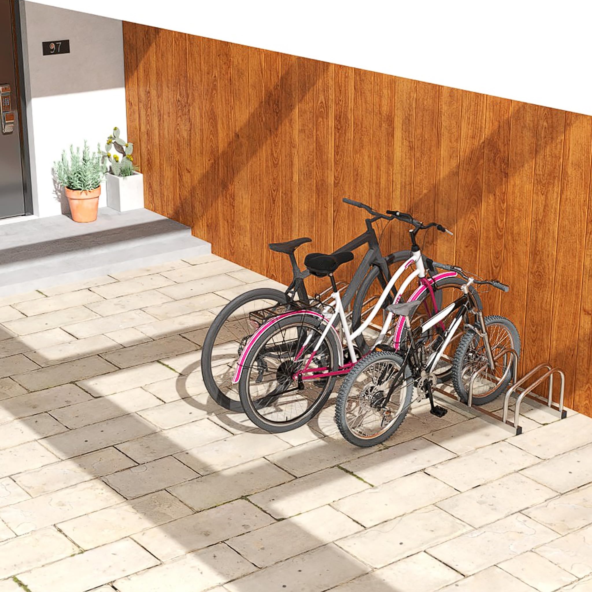 HENGMEI Râtelier Familial Râtelier de Rangement Range-vélo support pour 6 vélos à Monter au Mur/Sol