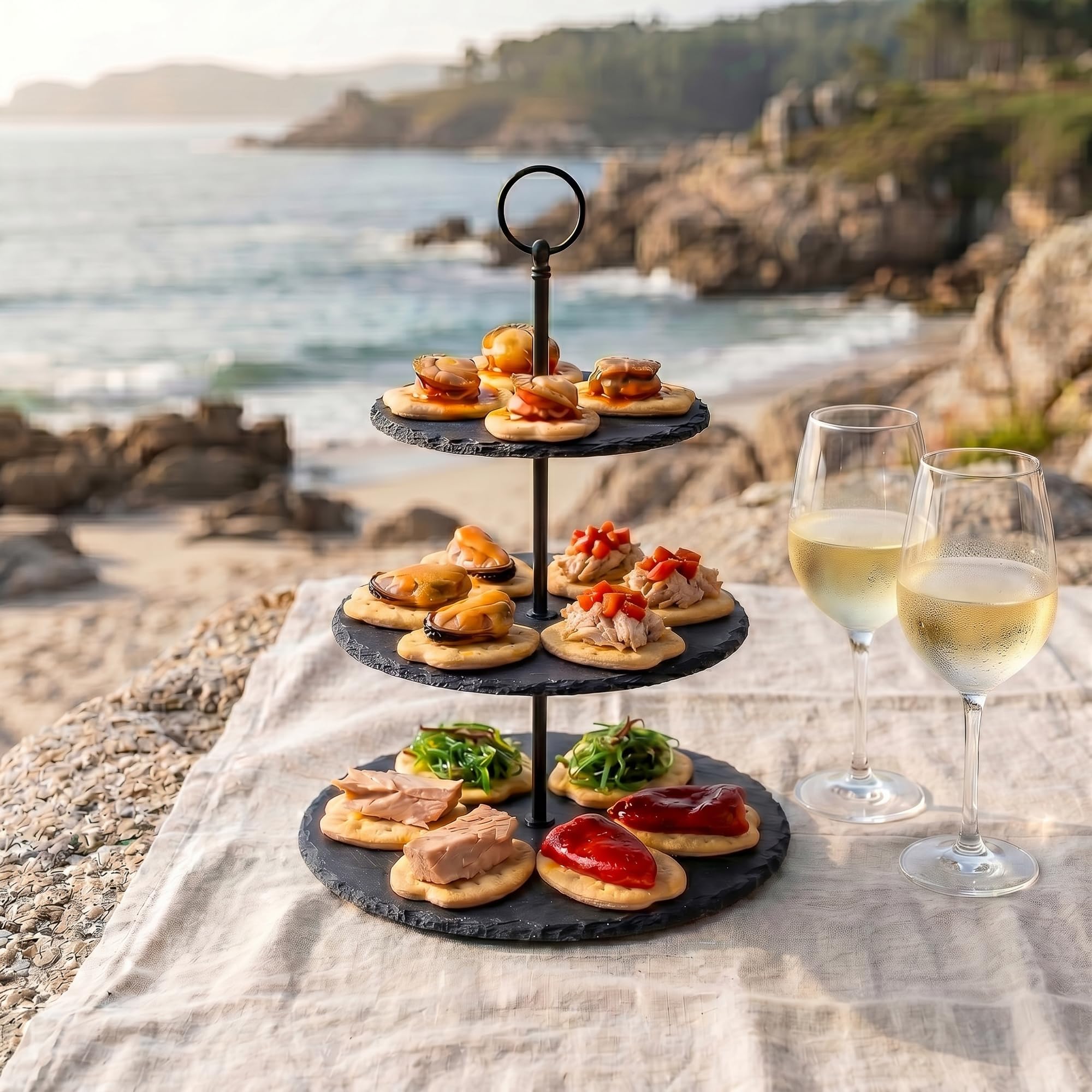 Caja Gourmet Vionta de VinNatura con Conservas Artesanales y Vino Godello | Regalo gourmet gallego, regalos de empresa, cesta con vino, elaboración tradicional, tarjeta personalizable