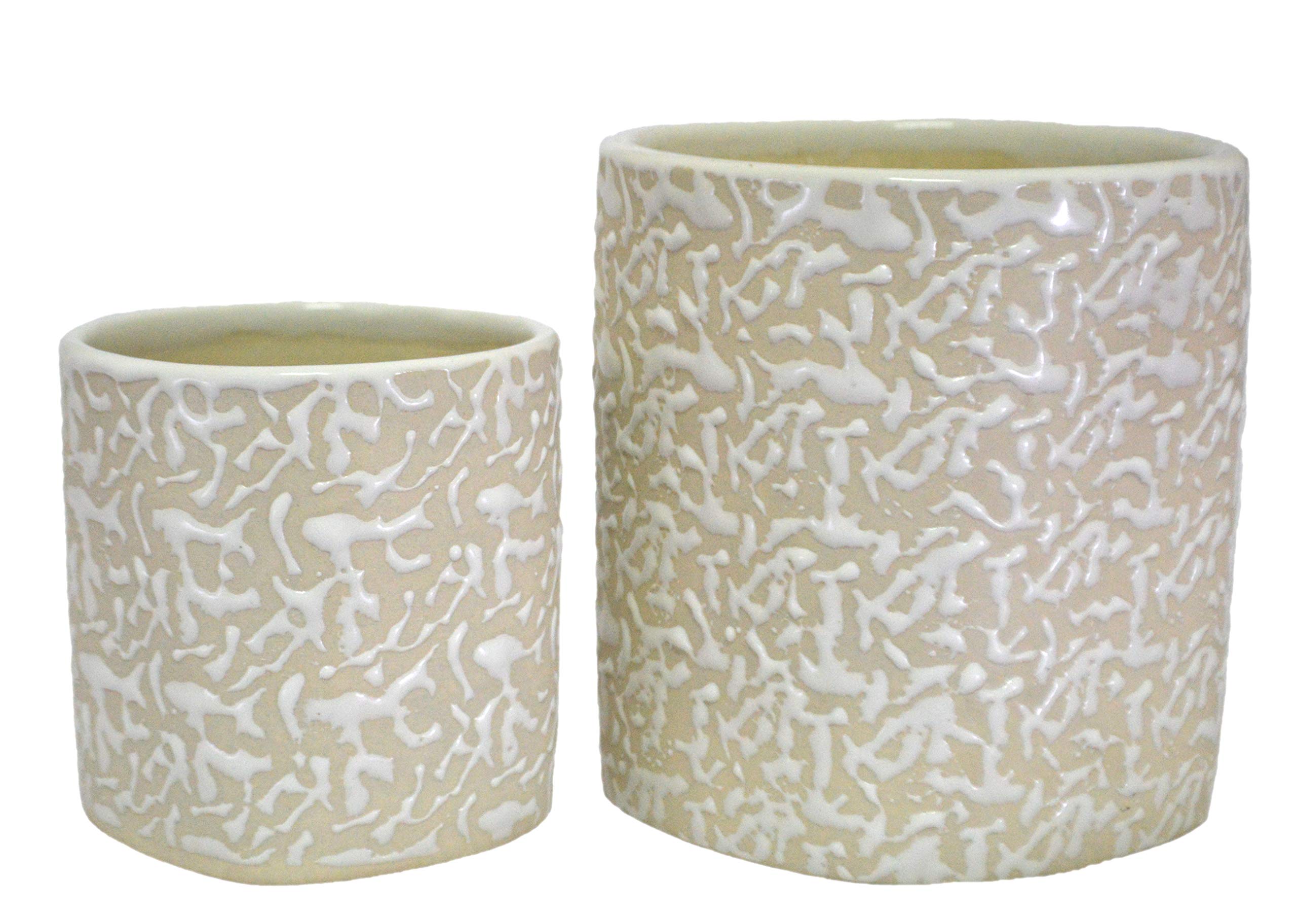 UrbanRoots Ceramic Planter Combo Set, White, Height- 6 Inch. Diameter- 6 inch, 2 Pieces (B08BX64LTQ) Amazon Price History, Amazon Price Tracker