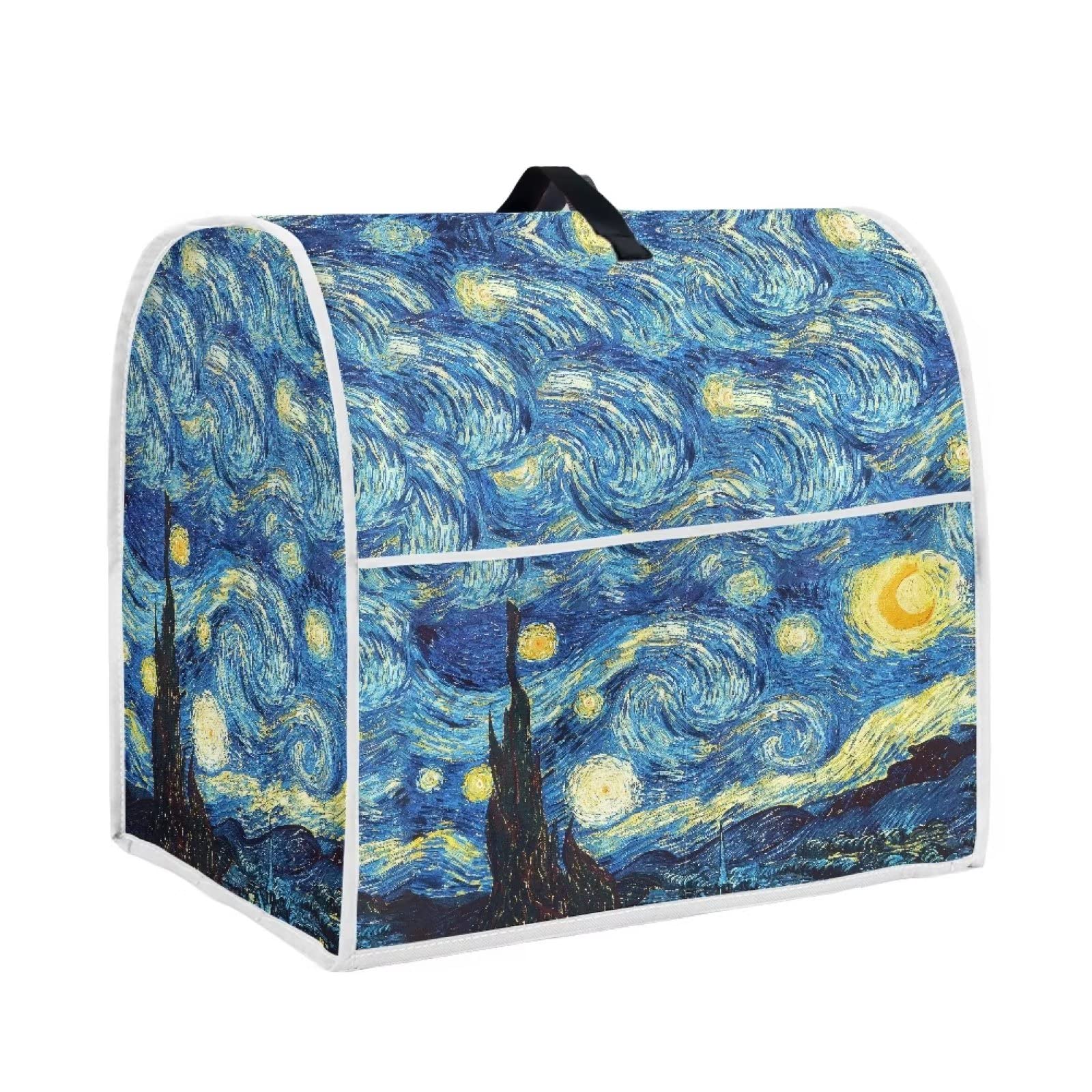DISNIMO Van Gogh Starry Night Kitchen Aid Mixer Cover Stand Mixer Dust Proof Cover with Accessory Storage Pockets and Handles, Fits All Tilt Head & Bowl Lift Models (Fits for 4.5-Quart and 5-Quart)
