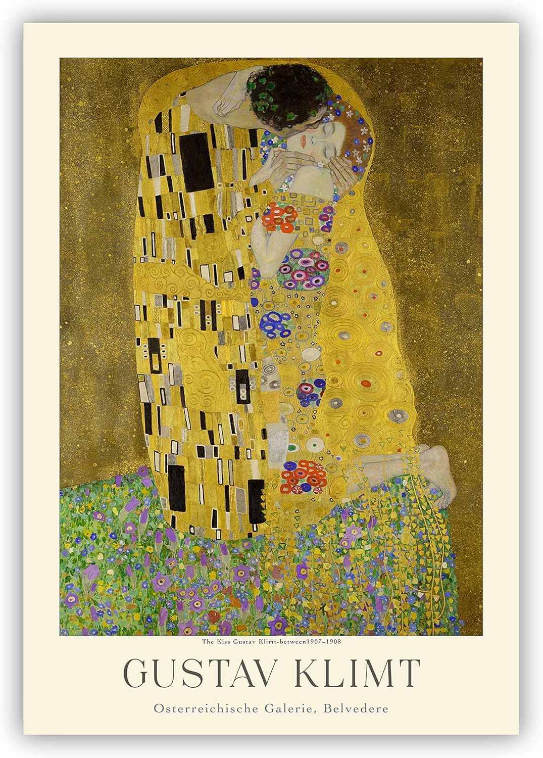 Waeta Rnvzx The Kiss By Gustav Klimt Poster Prints Canvas Painting Home Wall Art 40X60cm