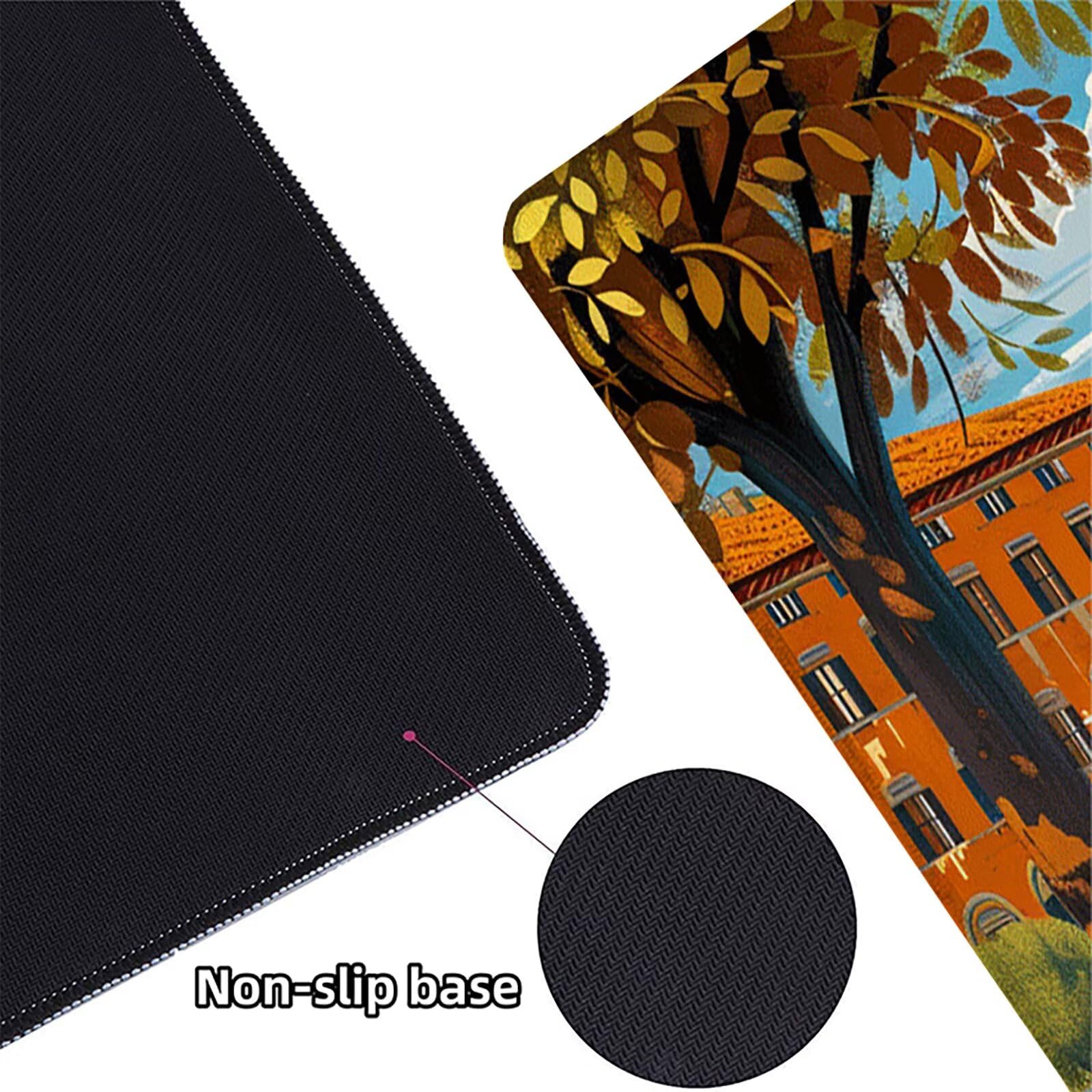 Casas Alfombrilla Ratón Gaming XXL 1500x800mm, Alfombrilla Gaming Amarillo Mousepad con Base de Goma Antideslizante, Impermeable Desk Mat para Teclado y Raton, Accesorios Gaming Regalos de Hombre Z-Z