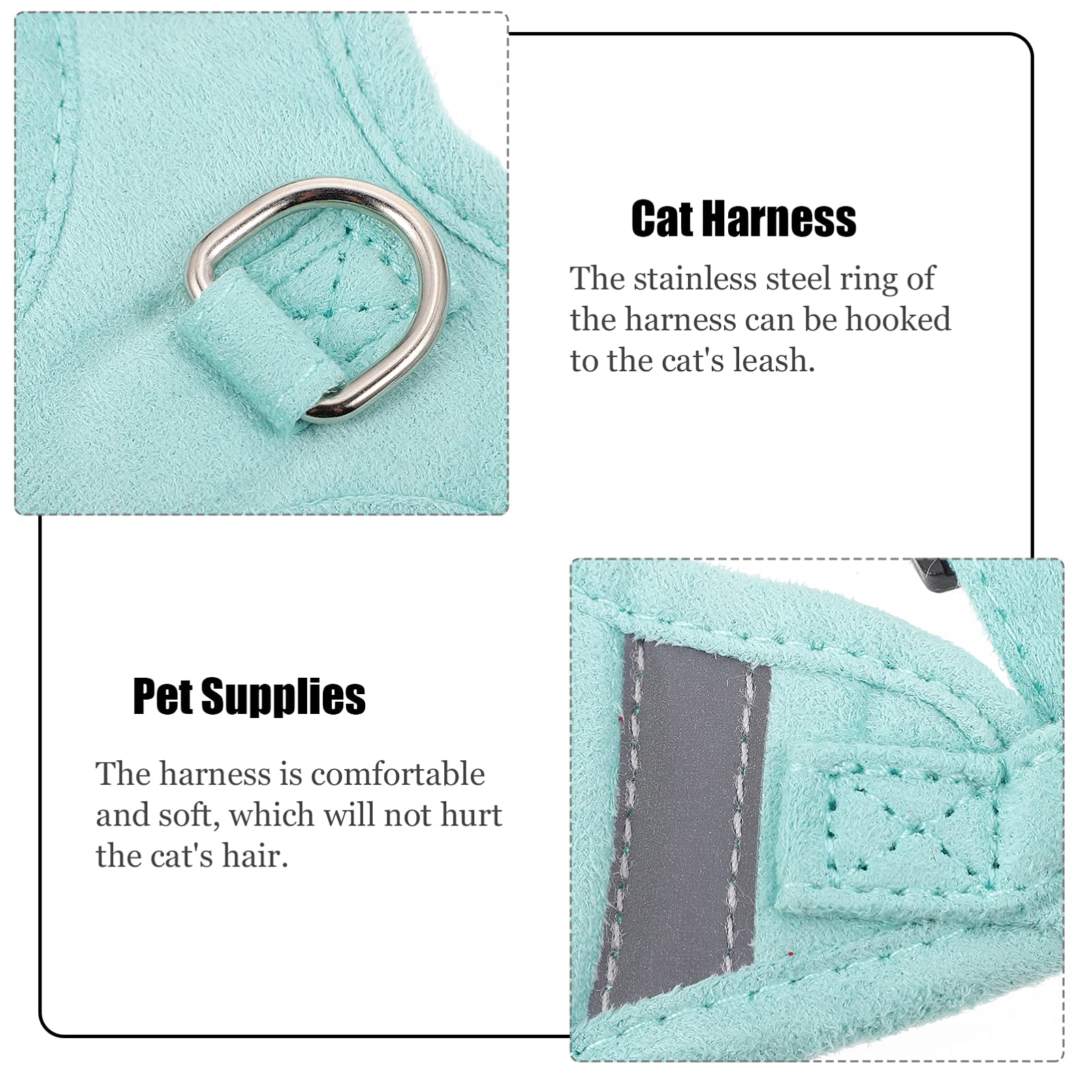 balacoo Harness for Cats Reflective Leash Chest Strap Pet Supplies for Daily Use