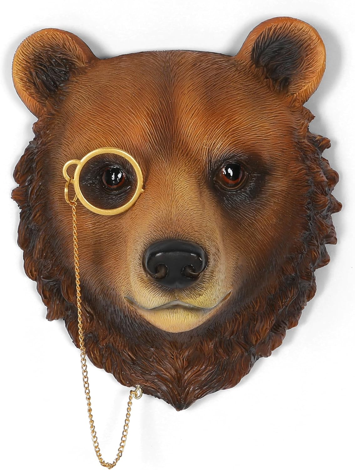UITWMKTG Simulated Animal Head Wall Decor Colored Animal Sculptures Wall Mount 3D Wall Art Decoration for Home Bedroom Living Room Decor Bear