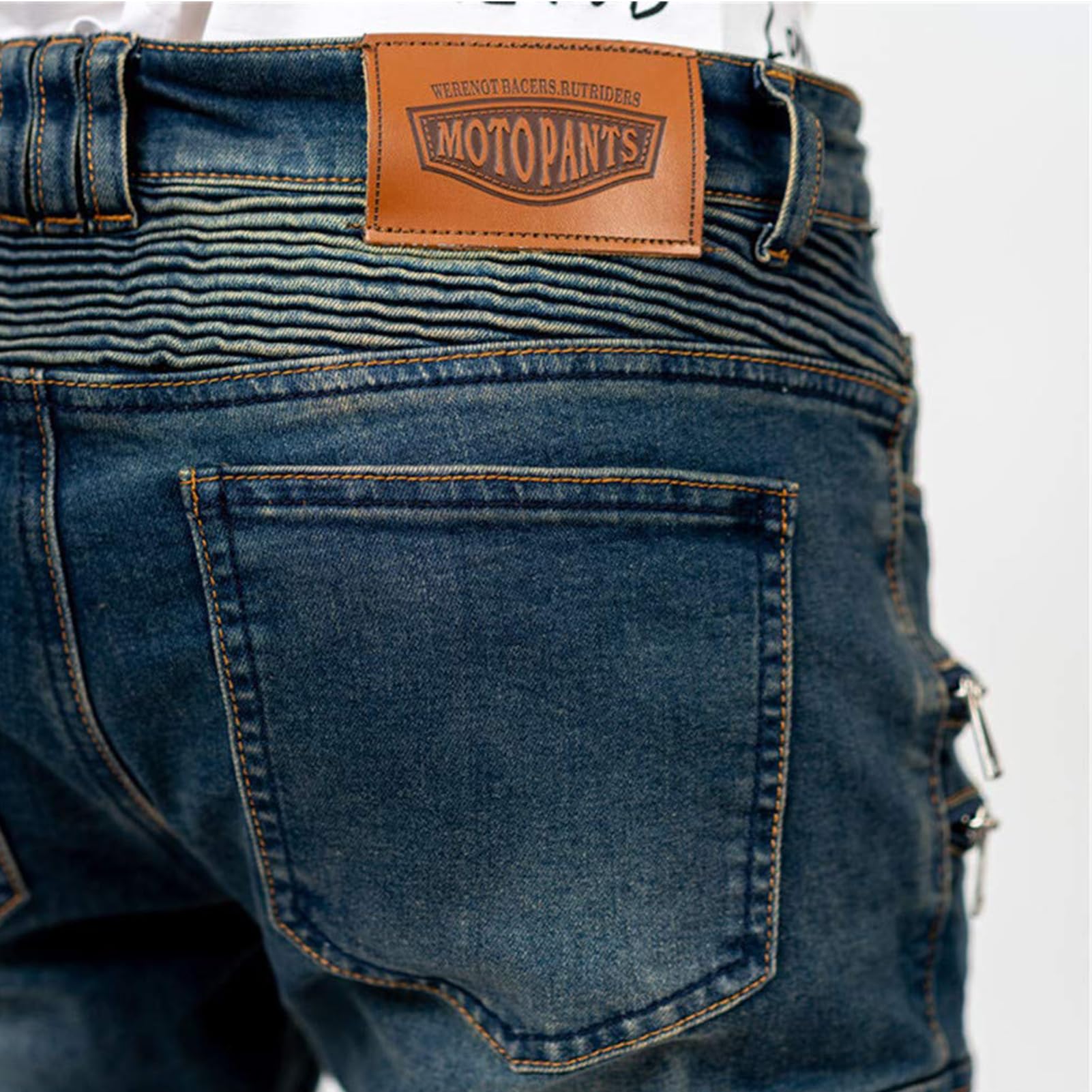 Hombre Motocicleta Pantalones Jeans con Protección Motorcycle Biker Pant 4 X Equipo De Protección