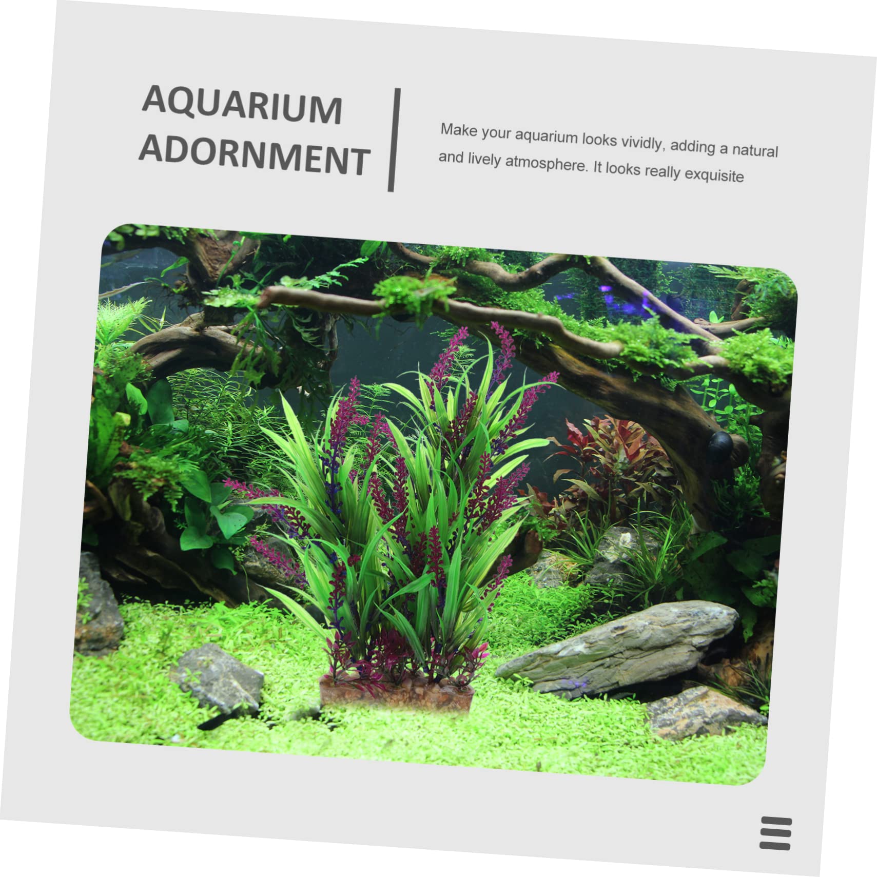 Toddmomy 4pièces Plantes Artificielles pour Aquarium Décoration Naturelle Simulation De Plantes Aquatiques Accessoire pour Réservoir De Poissons Style Et Chic