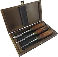 Vista 2 de Narex 852100 - Juego de 3 cinceles de cola de milano estilo japonés 1/4", 1/2", 3/4