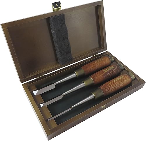 Miniatura 2 de Narex 852100 - Juego de 3 cinceles de cola de milano estilo japonés 1/4", 1/2", 3/4"