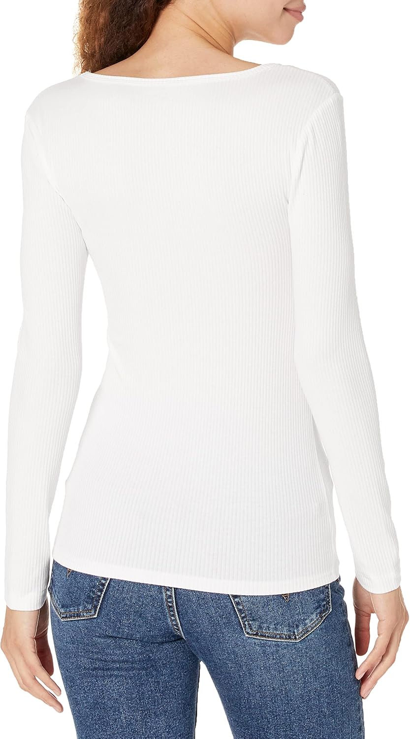 Amazon Essentials Sweater for Women, Long Sleeve Slim-Fit Rib Scoop Neck (Available in Plus Size), Pack of 2 - Image 3