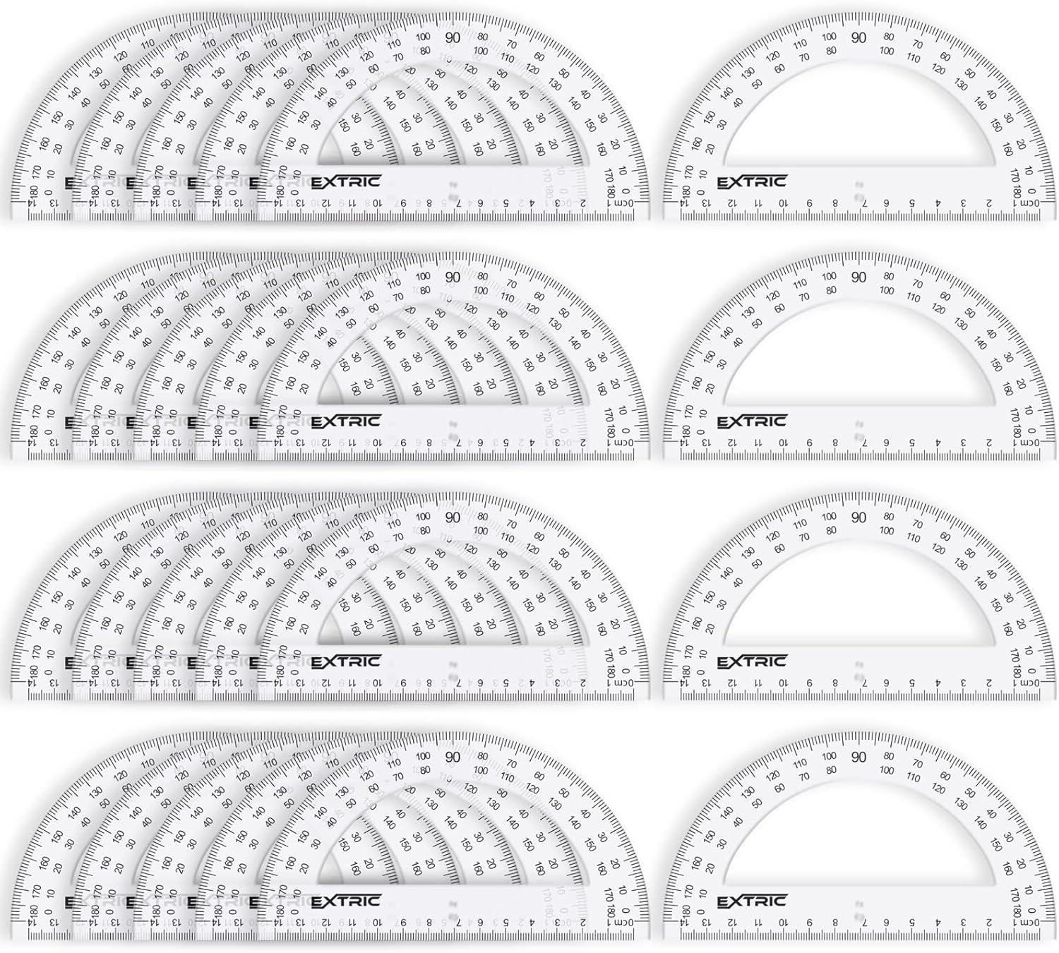Protractor 24 Count Protractor for Geometry, 6 Inch