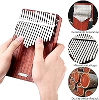 Vista 2 de LingTing Kalimba - Piano de pulgar de 17 teclas Mbira, regalo para adultos principiantes profesionales (LT-K17A, susurrador de viento)