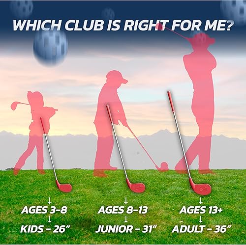 Miniatura 3 de BucketGolf Club - Club de golf al aire libre para patio trasero con cabeza de club de gran tamaño para jugar bucketgolf, golpear pelotas de golf