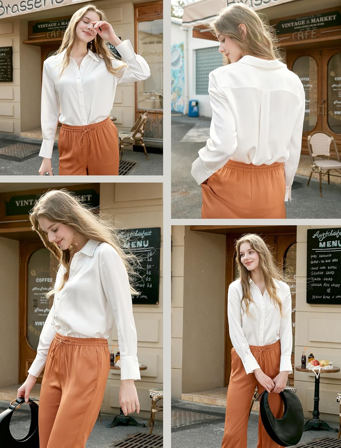 COLD POSH Silk Blouses for Women Long Sleeve Women’s 100% Pure Silk Blouses Elegant Button Down Shirt Smooth Tops Cool Shirts - Image 6