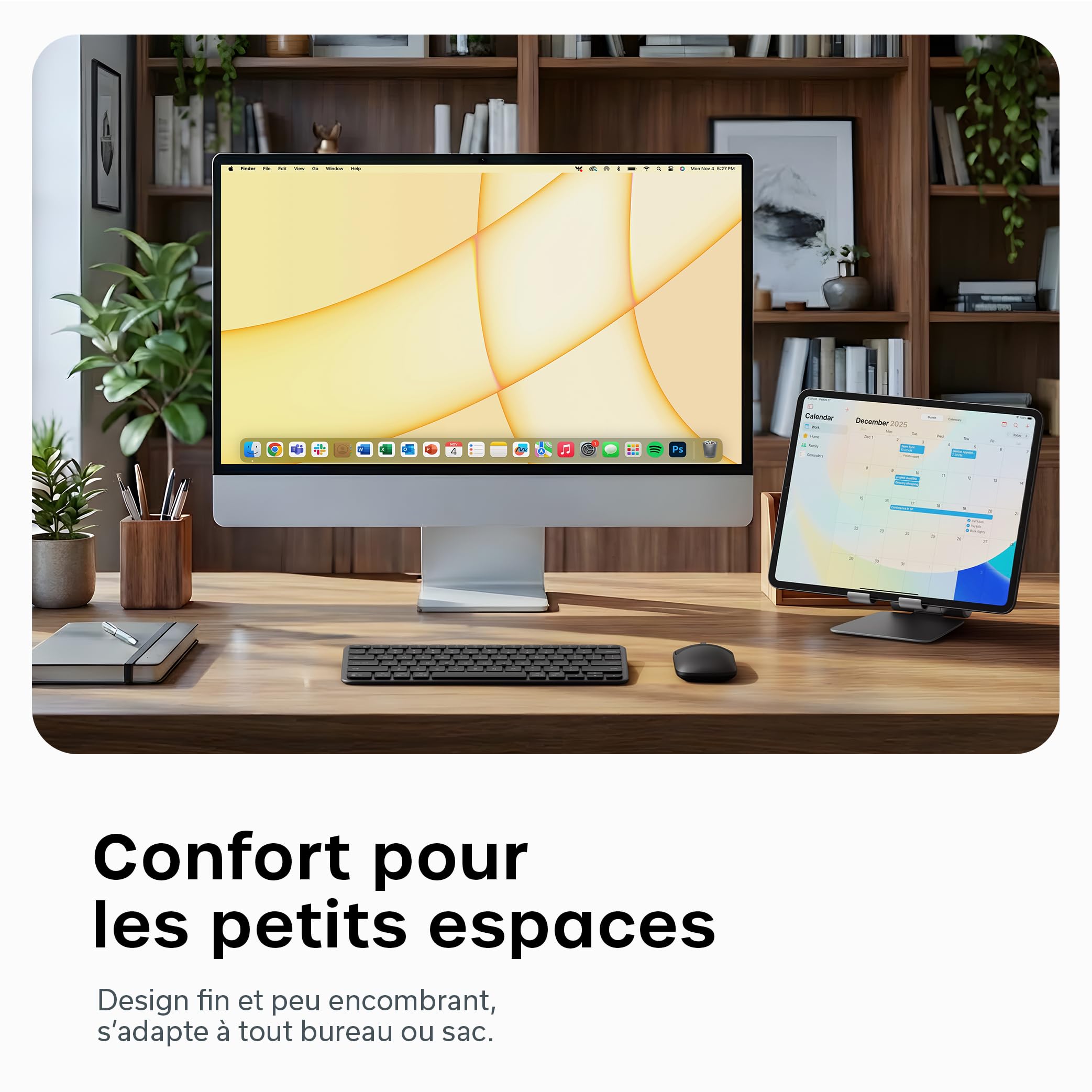 Satechi Clavier sans Fil Slim EX1, Distribution 𝗤𝗪𝗘𝗥𝗧𝗬 𝗨𝗦, Bluetooth Multi-Appareils 4 en 1, Récepteur 2,4 GHz, Rechargeable USB-C pour Mac, Windows et Android – Noir Sidéral