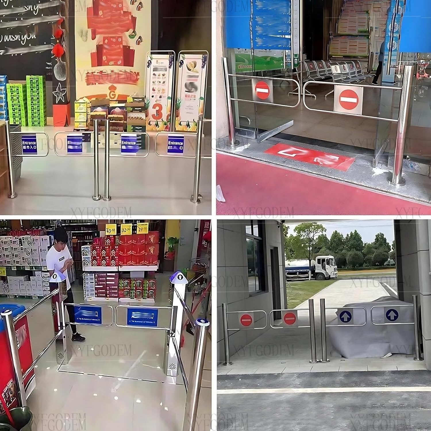 Barrera de Seguridad Batiente Unidireccional con Cierre Automático - Ideal para Control Acceso en Fábricas y Oficinas