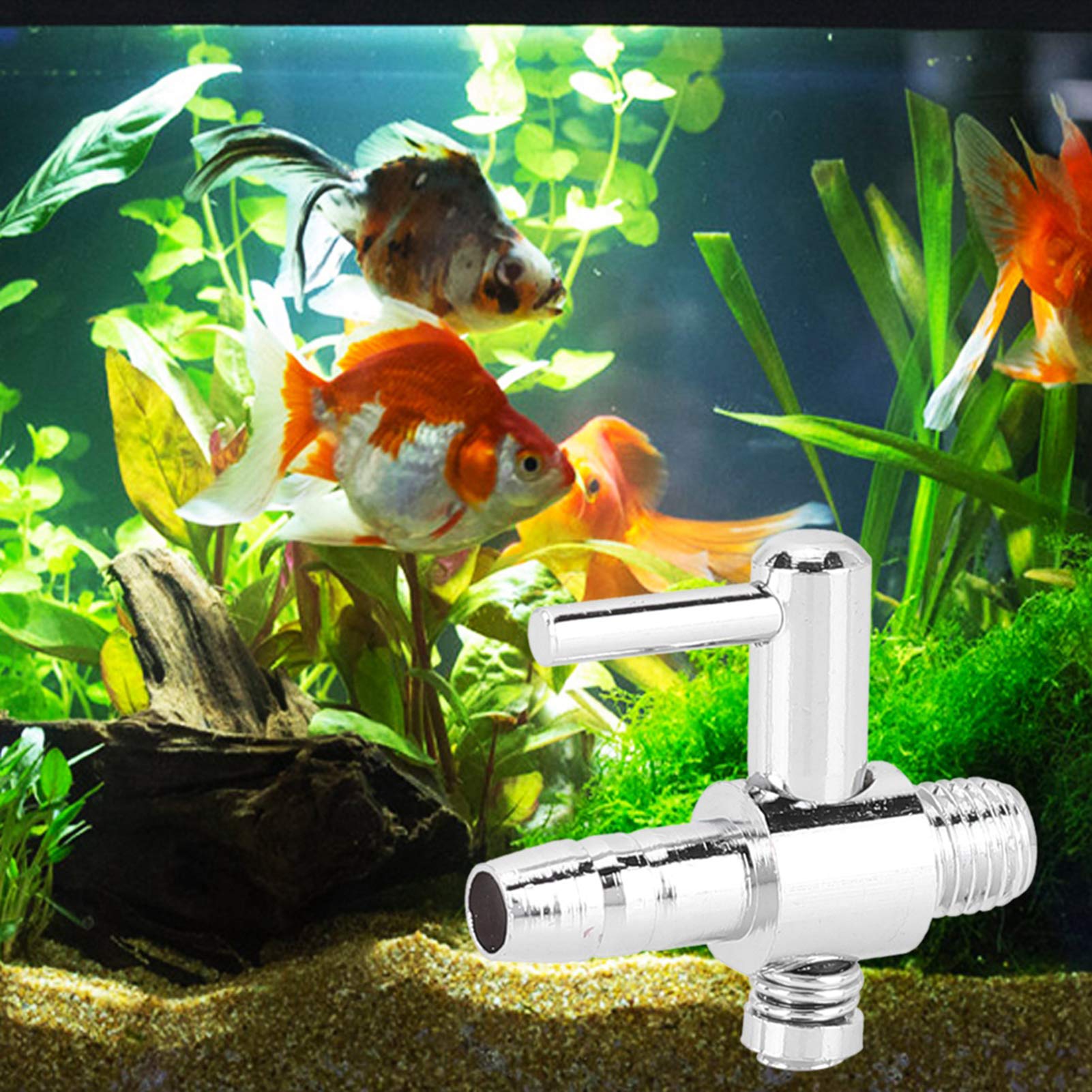 SIXRUN 10 Stück Edelstahl Aquarium Sauerstoffpumpe Luftvolumen Flussregelventil Überprüfen Einzelöffnung mit Gewinde für Luftverteilung