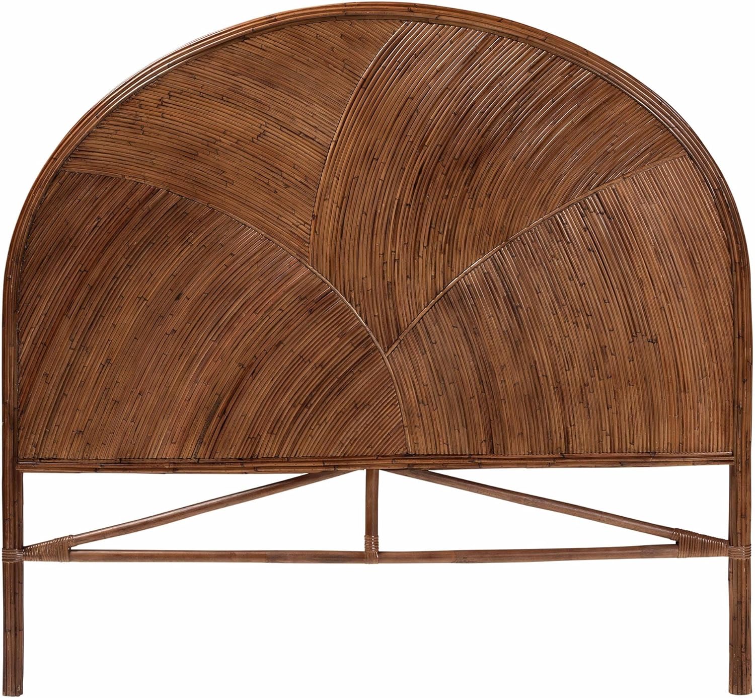 bali & pari Seana Natural Rattan Standalone Headboard, Queen, Dark Brown