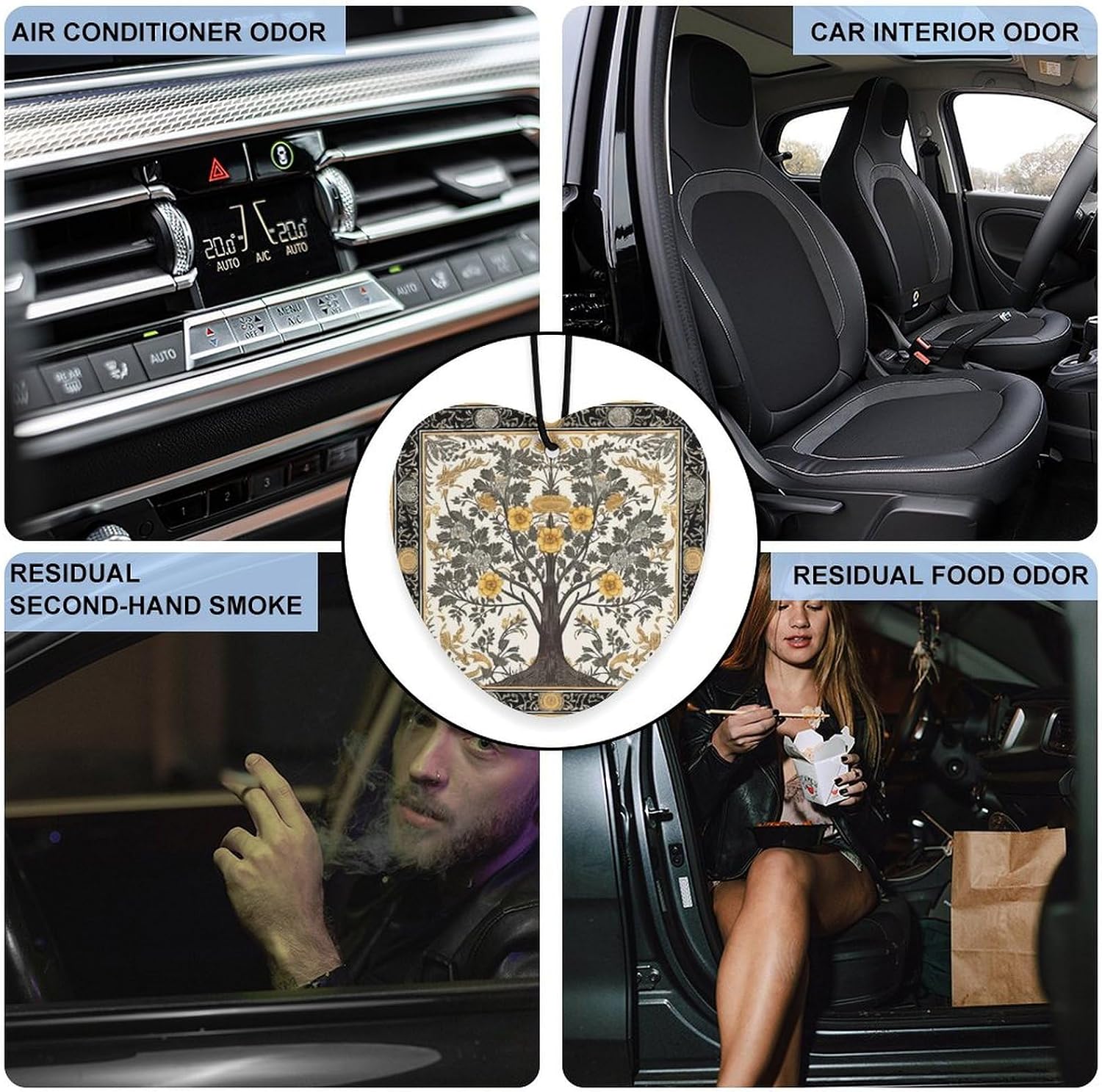 Car Air Fresheners Hanging Long Lasting Car Freshie With Tree Pattern Printed Picture