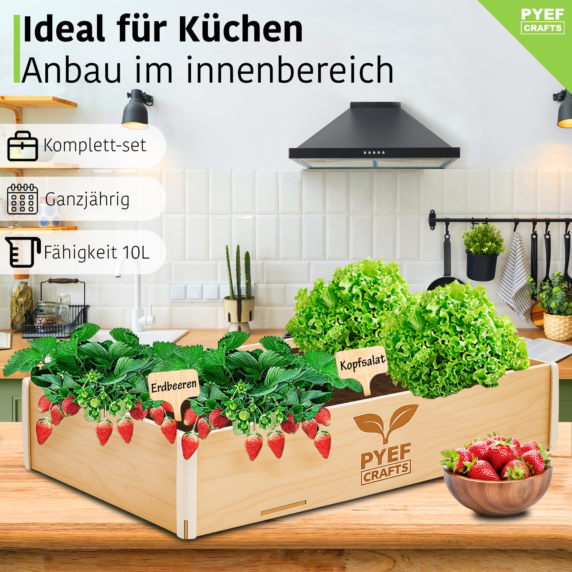 PYEF CRAFTS Hochbeete fr Garten - Pflanzkasten Gemse Komplettset -  Hochbeete Kit fr Terrasse und Balkon -Gemsebeet (XL) : Amazon.de: Garten