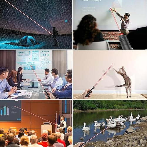 Miniatura 7 de Puntero láser de alta potencia, puntero láser rojo de alta potencia, puntero láser para gatos, puntero de luz láser fuerte para gatos, perros,