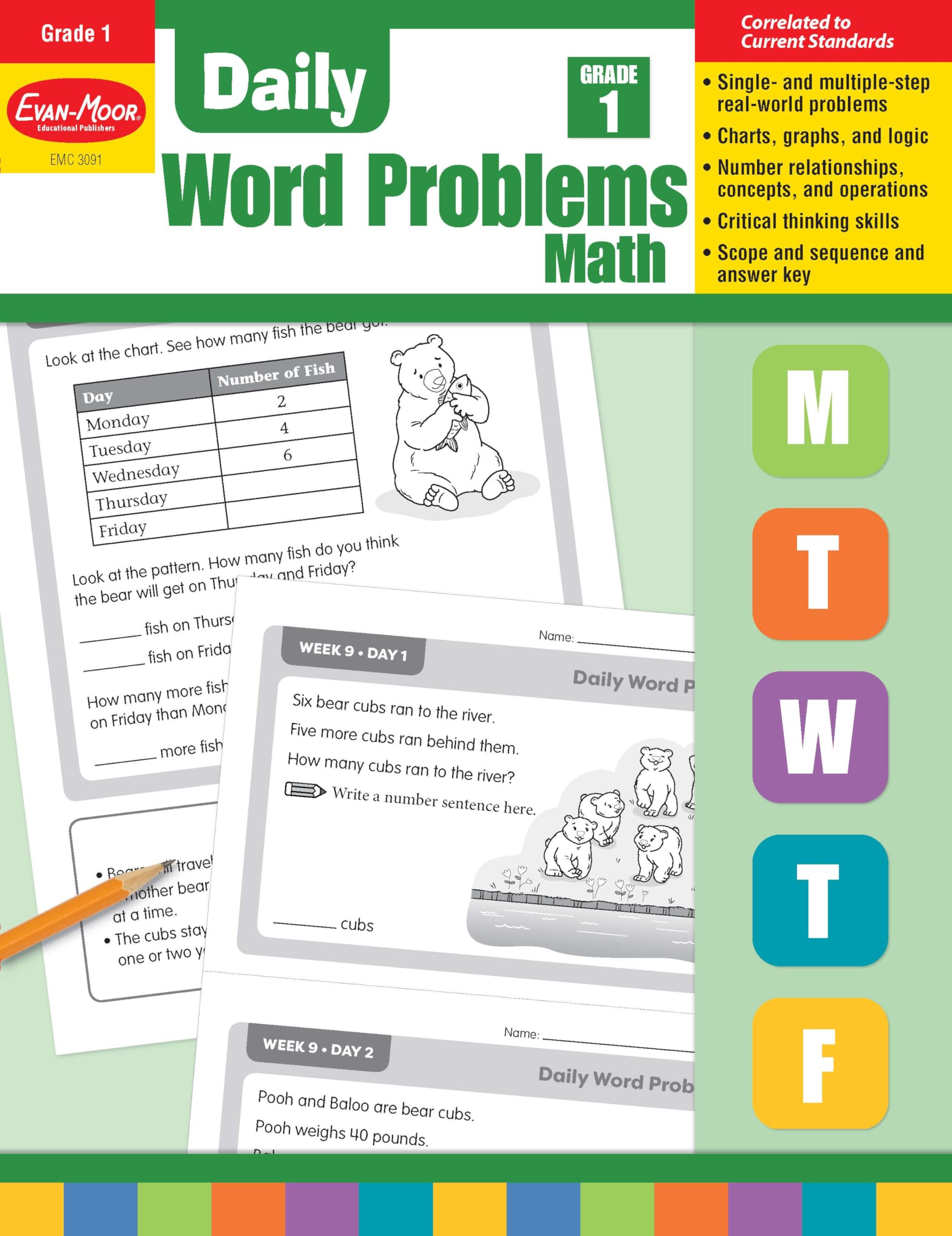 Daily Word Problems Math, Grade 1 Teacher Edition