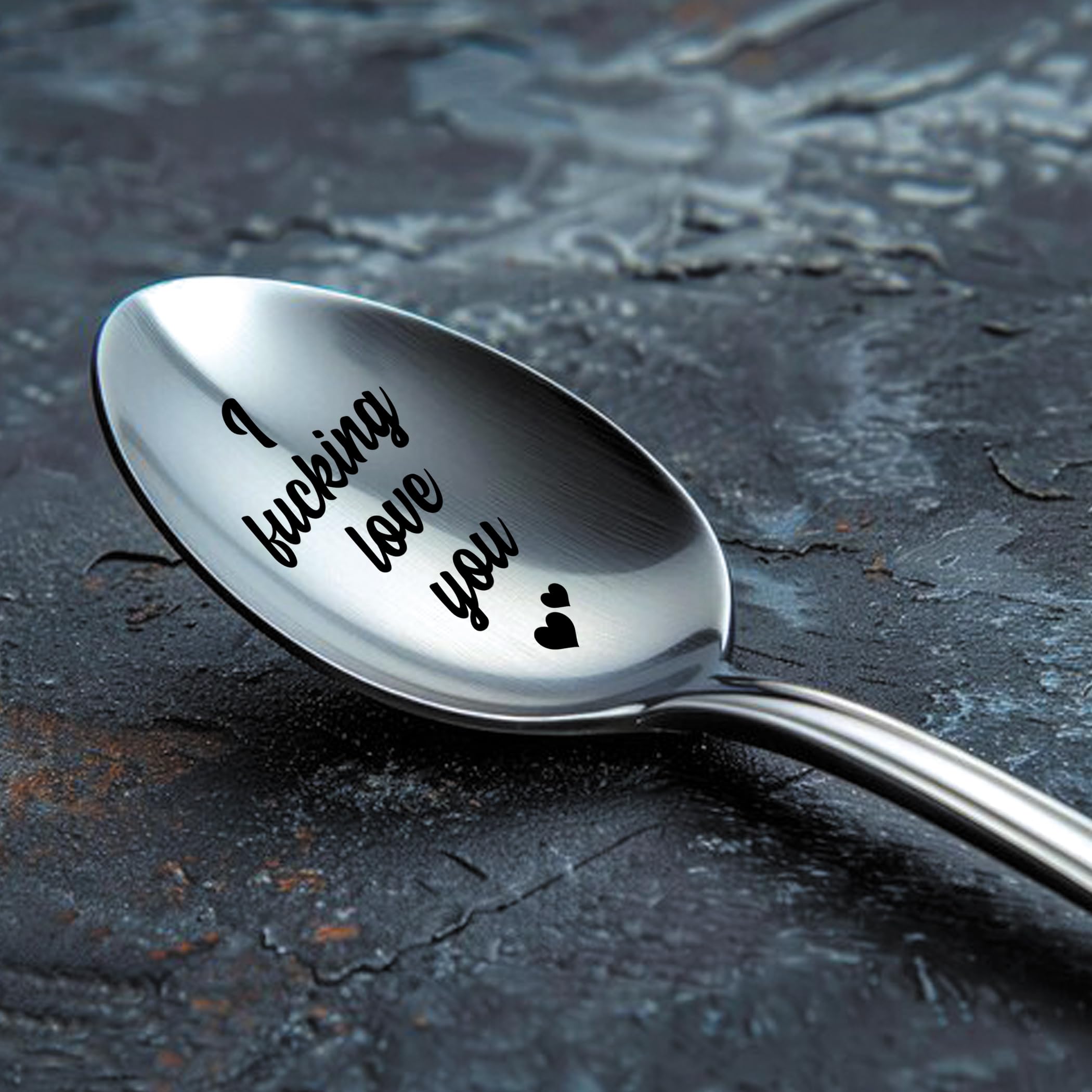 Classic Craft Creations | I Fucking love you | Best Friend Gift | Funny Gift | Girlfriend gift spoon | Unique gift ideas | Gift for partner | Engraved Gifts | Relationship Gift