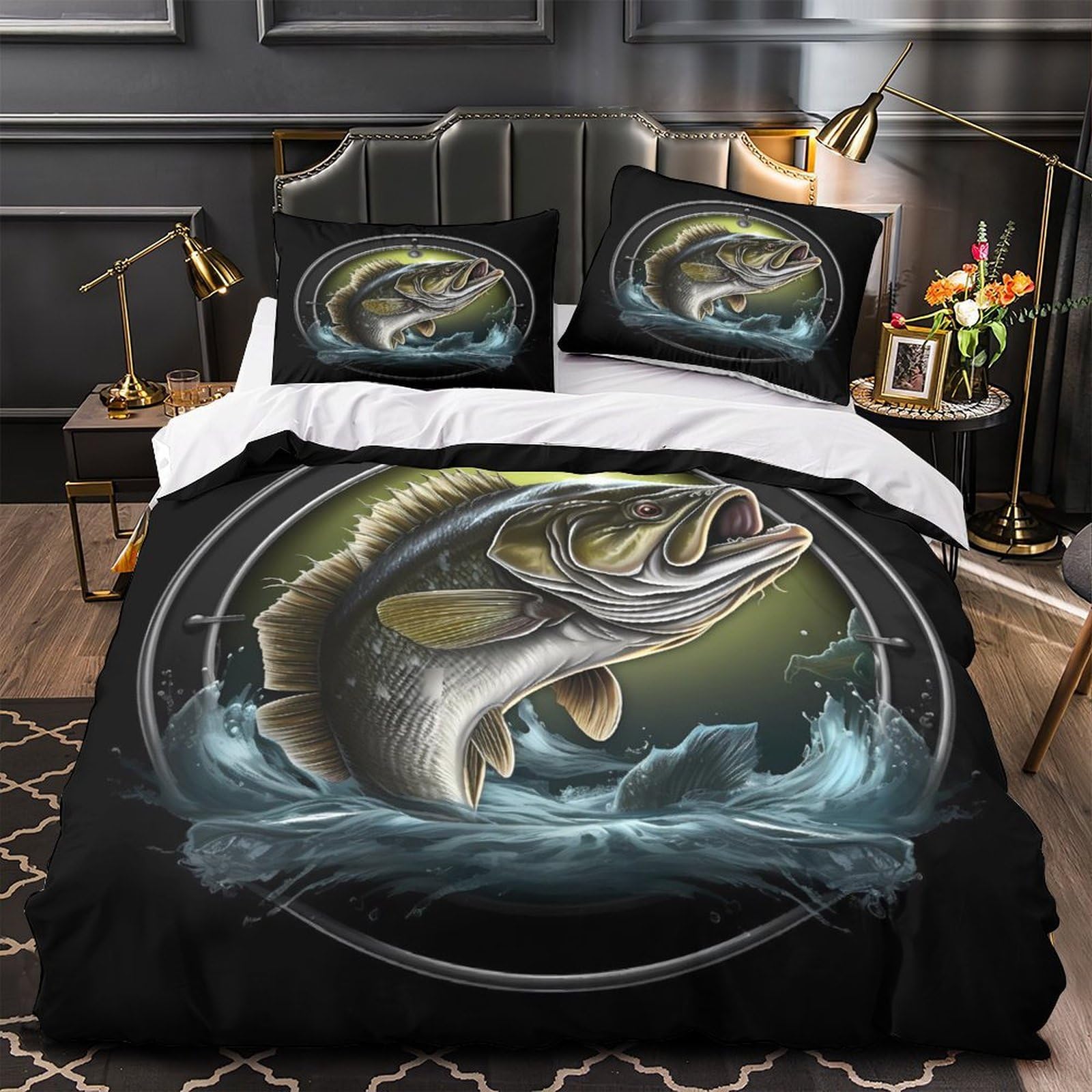 Housse de couette microfibre hypoallergique 200x200cm respirante avec fermeture éclair