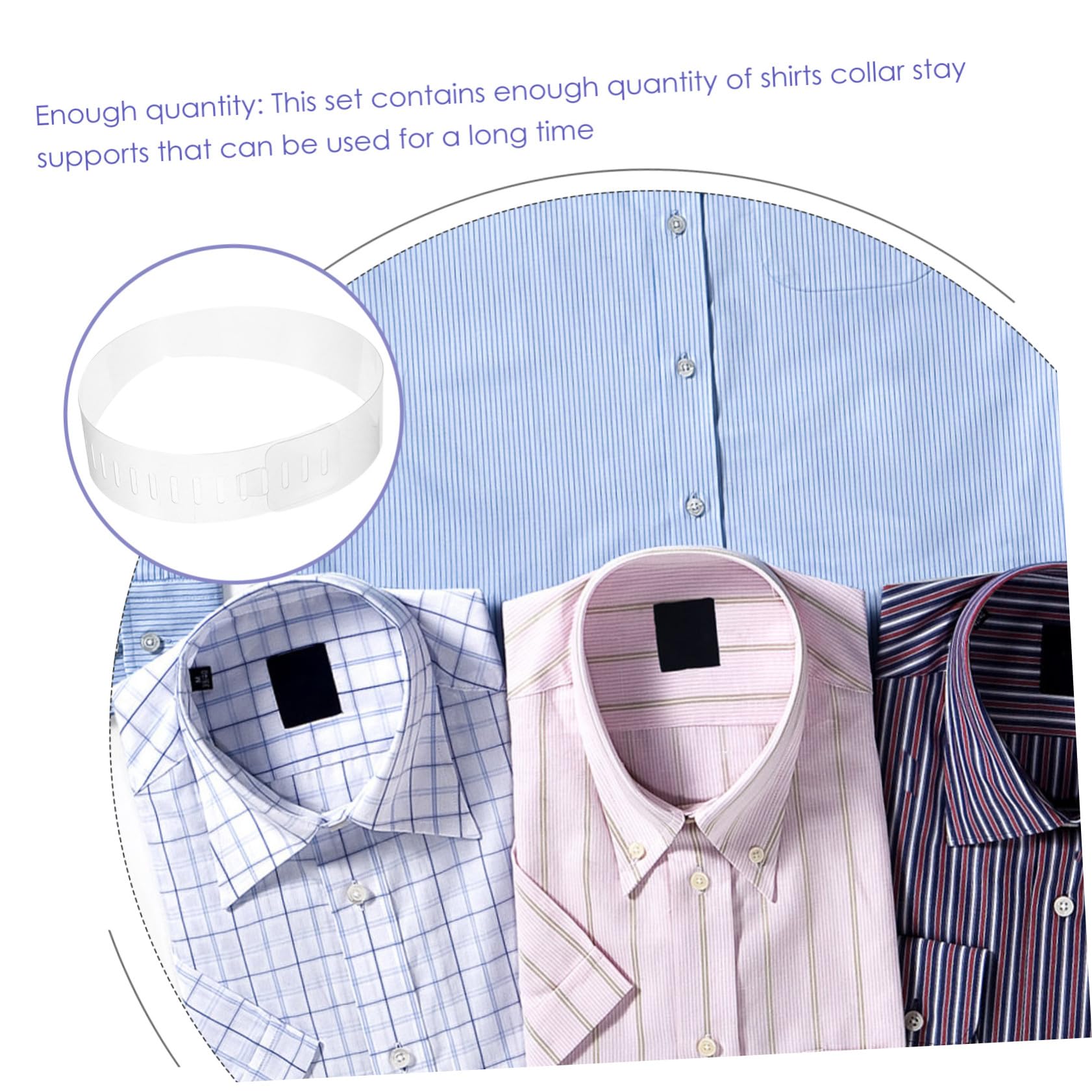 Mipcase 100 Piezas Collar de Pvc Soporte para Cuello de Camisa Moldeador de Cuello para Camisas de Vestir Insertos de Plástico