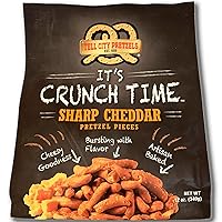 Vista 1 de Tell City Cheddar - Piezas de pretzel con sabor a queso cheddar, pretzels duros crujientes caseros - Cheddar, 12 onzas