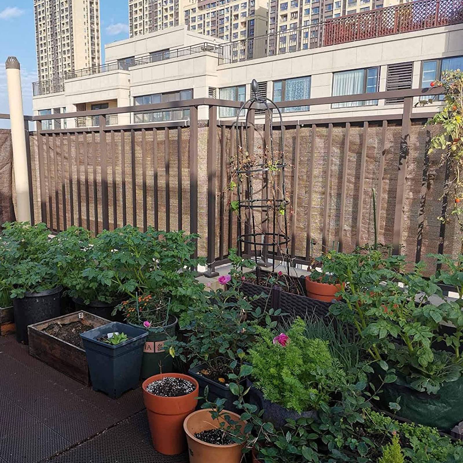 rete frangisole, con occhielli, isolamento termico e tessuto a rete for pergola