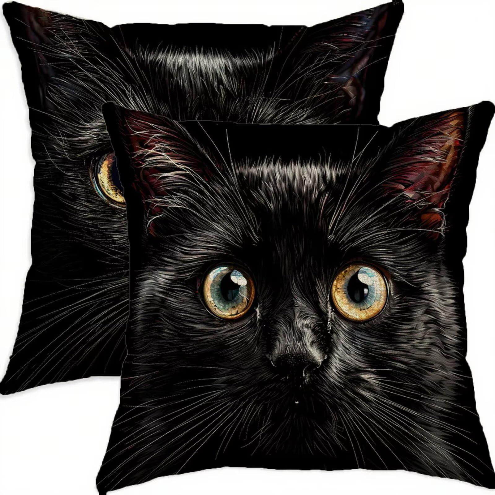 Taie oreiller noir double face impermé de 70x70cm avec zip invisible