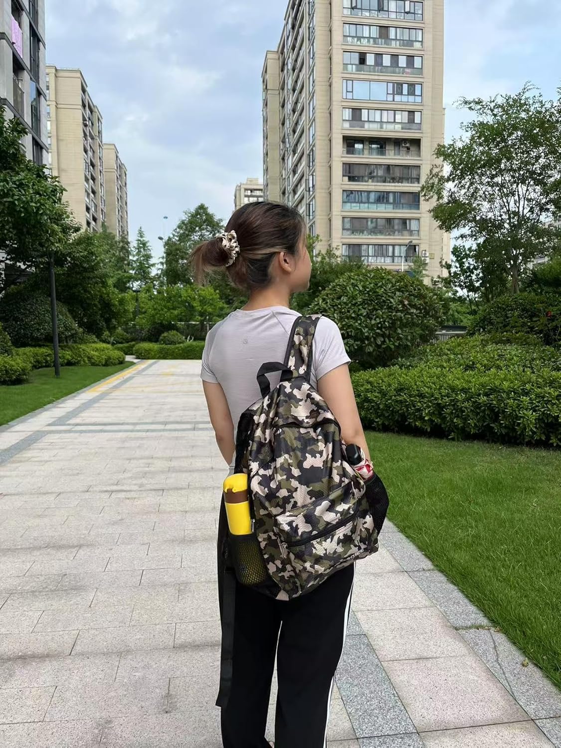 Foldable Backpack, Lightweight Travel Daypack(Camouflage green) - Image 6