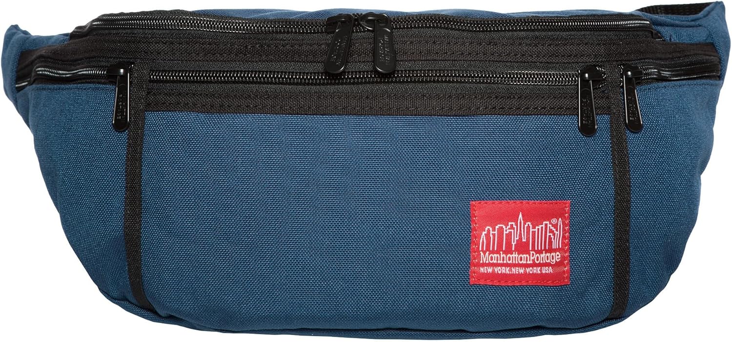 Manhattan Portage Alleycat Waist Bag (LG) Featuring Multi Zipper Pockets And A Spacious Main Compartment In 1000D Cordura (Navy)