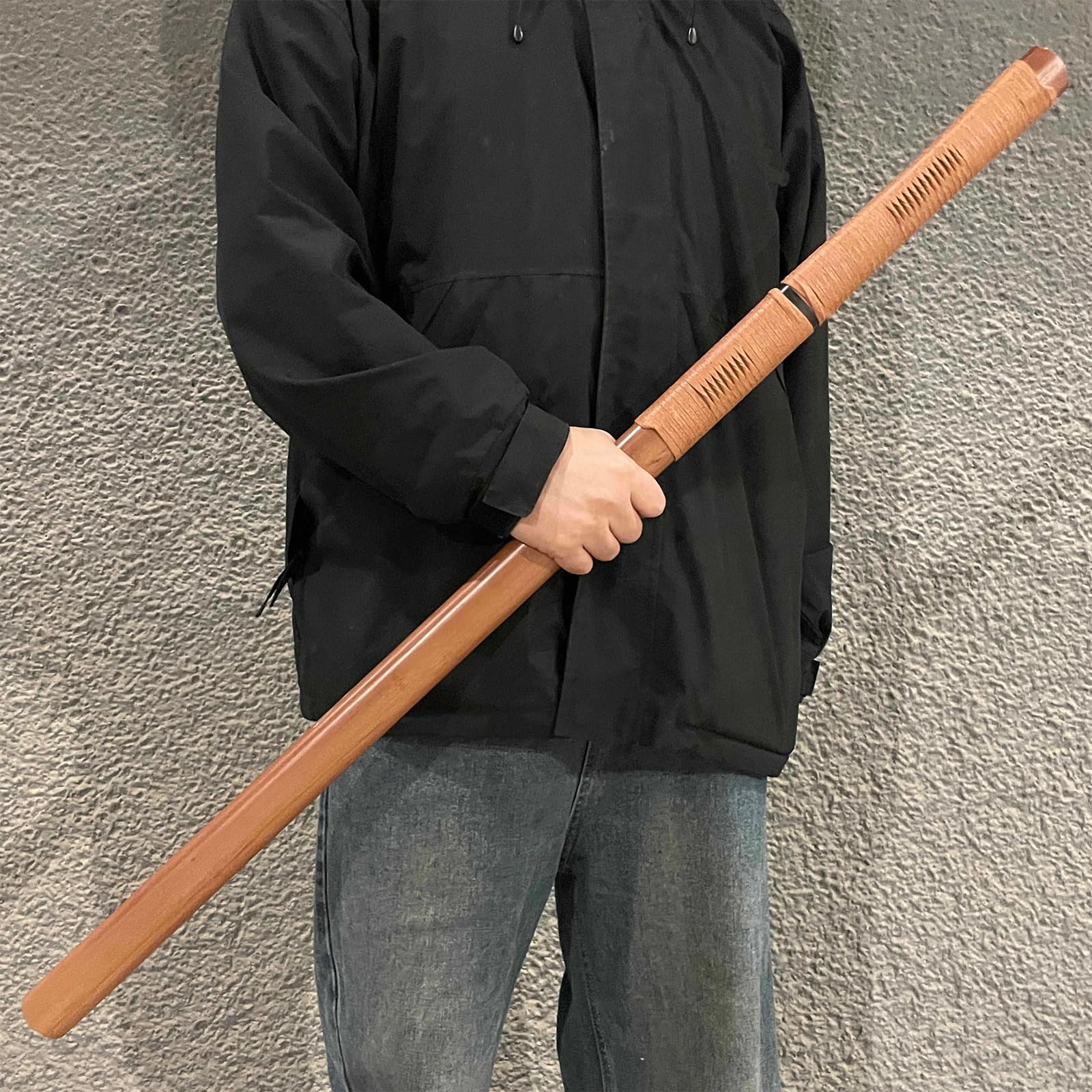 100 cm langes Katana-Trainingsschwert aus natürlichem Bambus,handgefertigtes Bokken,Samuraischwert aus Holz für Kendo-Training,Ausstellung,Cosplay,Requisiten,Geschenke (braun,beige)