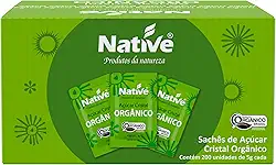 Açúcar Cristal Orgânico Native com 200 Sachês de 5 g