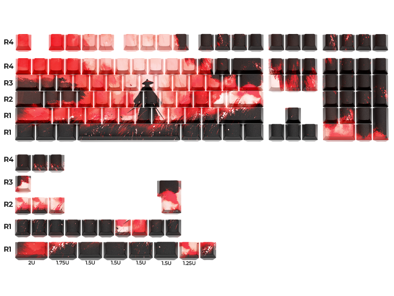Amazon.com: GMKWTL XVX Swordsman Double Shot PBT Keycaps,Side