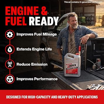 zMAX 55-128 - Heavy Duty Multi-Purpose Formula for Engine & Fuel Systems - Easy to Use - Reduces Carbon Build-Up - Lubricates Metal - Improves Gas & Diesel Performance - 128 oz. Gallon - Single